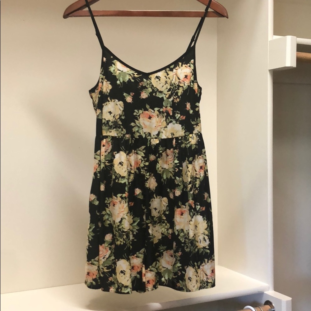 Floral black romper